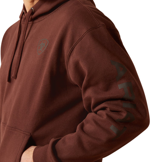 10065839 - Ariat Men's Deep Mahogany Logo Hoodie