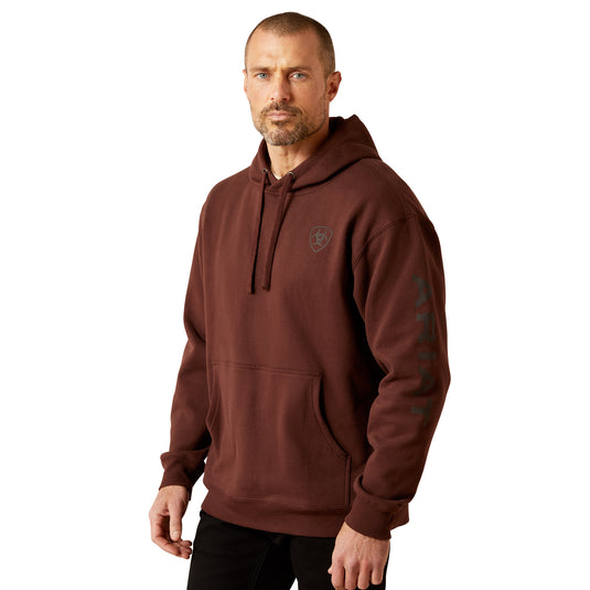10065839 - Ariat Men's Deep Mahogany Logo Hoodie