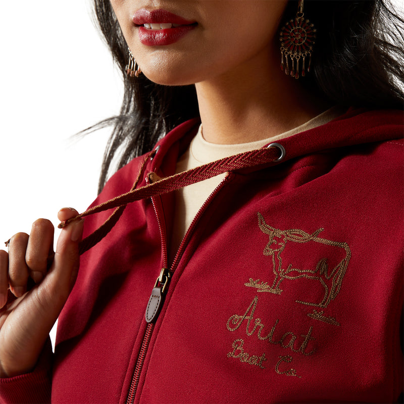 Load image into Gallery viewer, 10062398 - Ariat Women's Stitched Full Zip Hoodie
