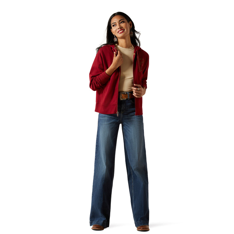 Load image into Gallery viewer, 10062398 - Ariat Women's Stitched Full Zip Hoodie
