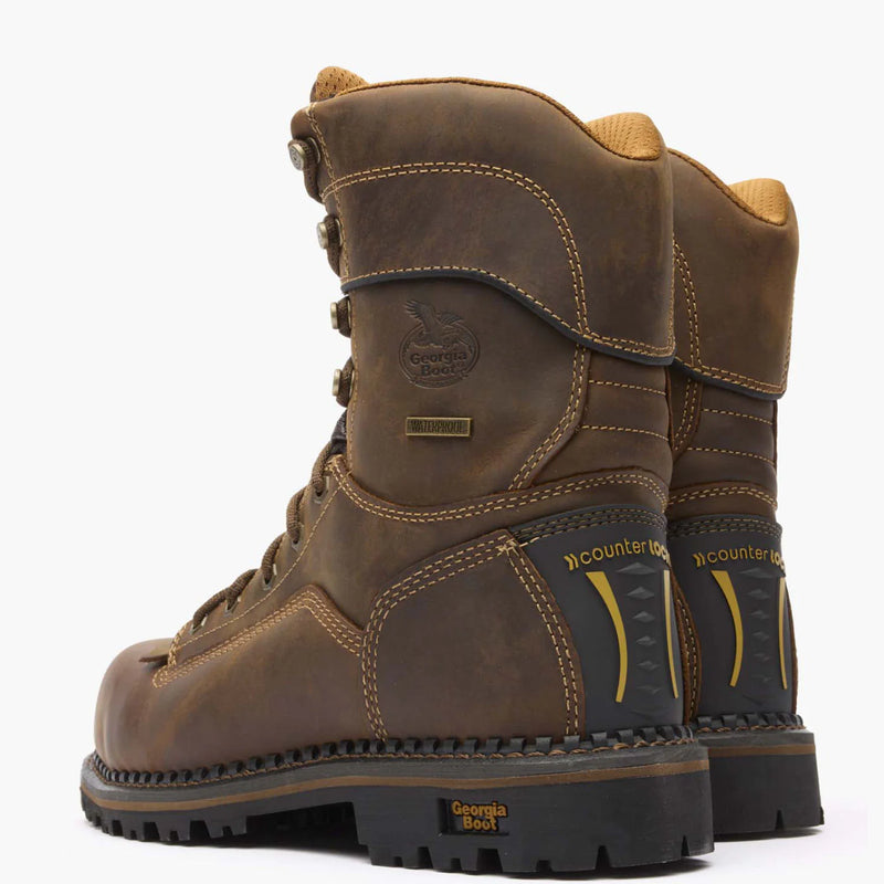 Load image into Gallery viewer, GB00473 - Georgia Boot Men's AMP LT Low Heel Logger Composite Toe Waterproof Work Boot
