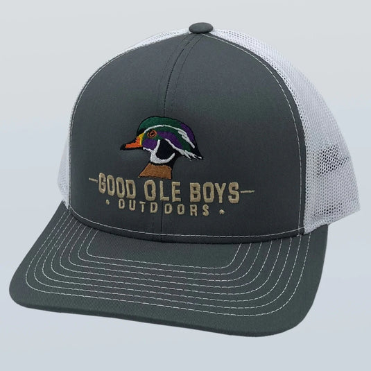 GOB007A - Good Ole Boys Wood Duck Charcoal/White Hat
