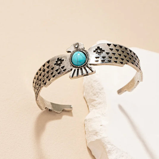 NIHBC44 - Thunderbird Turquoise Bangle Bracelet