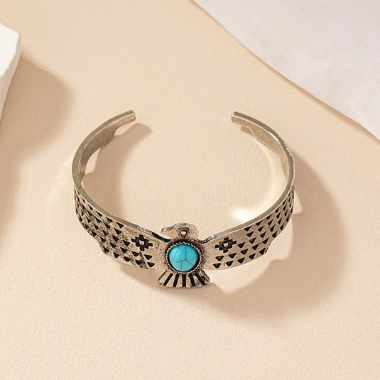 NIHBC44 - Thunderbird Turquoise Bangle Bracelet
