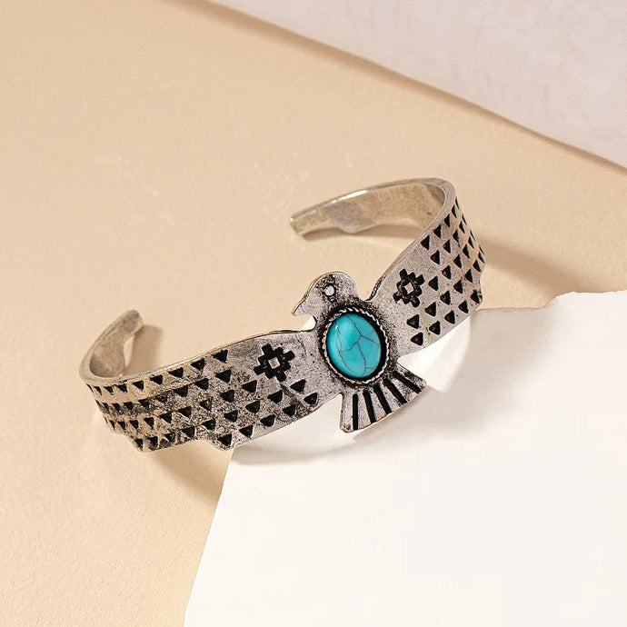 NIHBC44 - Thunderbird Turquoise Bangle Bracelet
