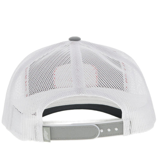 2389T-GYWH - Hooey "Gruene Hall" Hat Grey/ White w/Red & Navy Patch