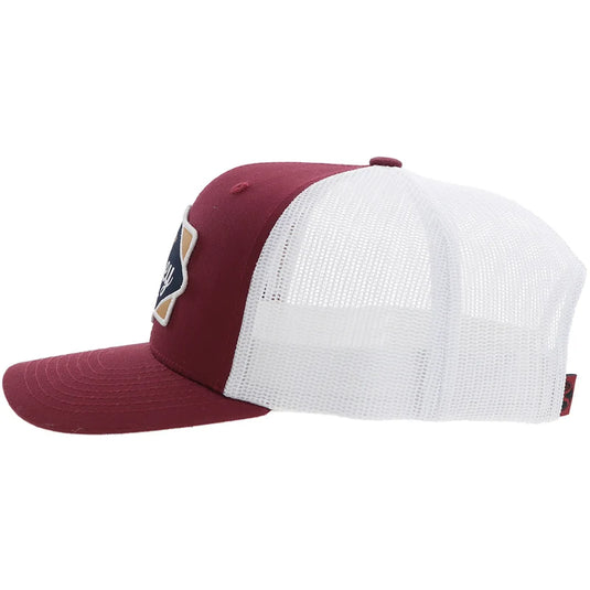 2422T-RDWH - Hooey "Diamond" Hat Red/White w/Black/White/Tan Patch