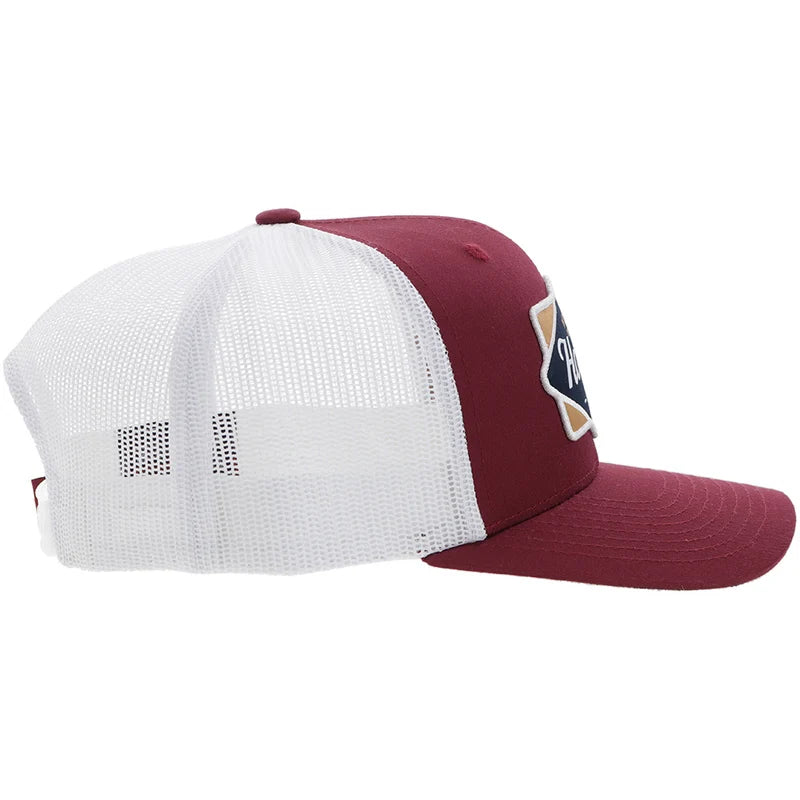 Load image into Gallery viewer, 2422T-RDWH - Hooey "Diamond" Hat Red/White w/Black/White/Tan Patch
