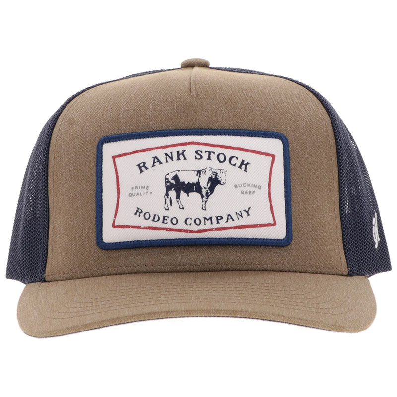 Load image into Gallery viewer, 2561T-TNNV - Hooey "Rank Stock" Hat Tan &amp; Navy W/Rectangle Patch
