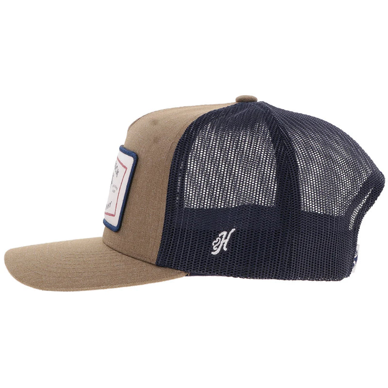 Load image into Gallery viewer, 2561T-TNNV - Hooey "Rank Stock" Hat Tan &amp; Navy W/Rectangle Patch
