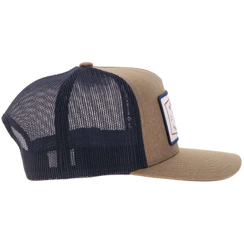 Load image into Gallery viewer, 2561T-TNNV - Hooey "Rank Stock" Hat Tan &amp; Navy W/Rectangle Patch
