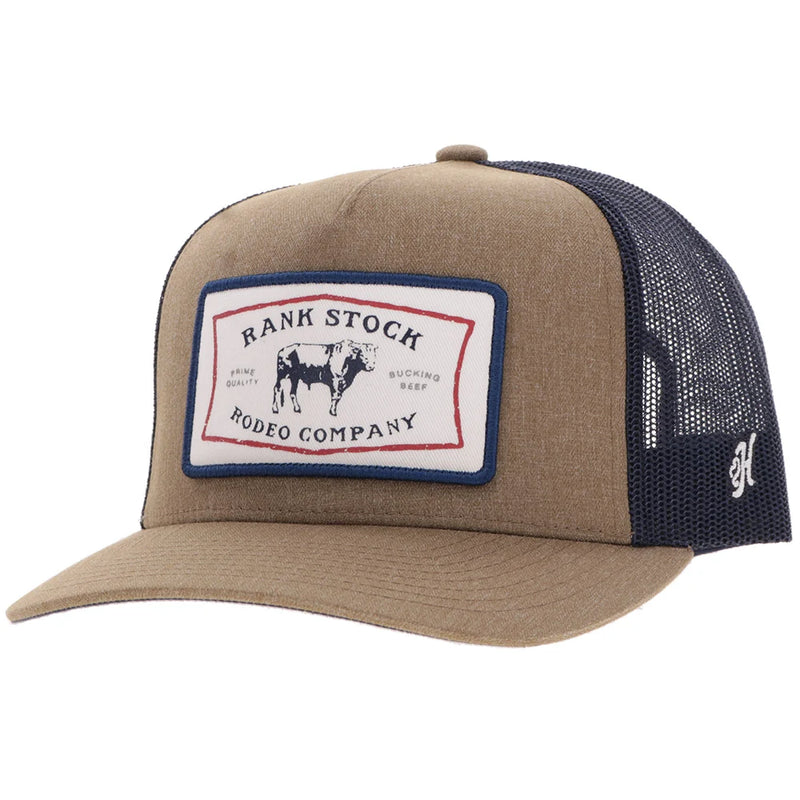 Load image into Gallery viewer, 2561T-TNNV - Hooey "Rank Stock" Hat Tan &amp; Navy W/Rectangle Patch
