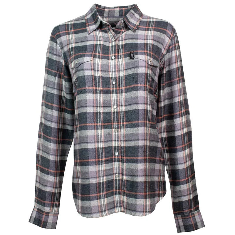 Load image into Gallery viewer, HF1001CHGY - HOOEY  &quot;LADIES FLANNELS&quot; CHARCOAL/ GREY
