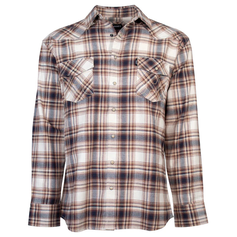 Load image into Gallery viewer, HF1002BKTN - HOOEY  &quot;MEN&#39;S FLANNEL&quot; TAN/CREAM
