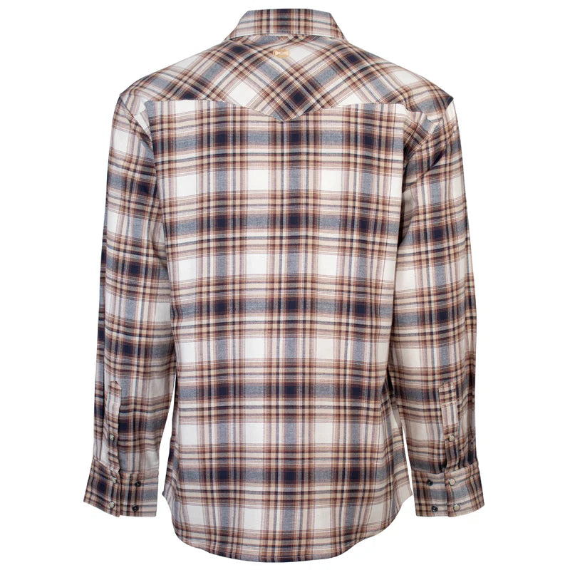 Load image into Gallery viewer, HF1002BKTN - HOOEY  &quot;MEN&#39;S FLANNEL&quot; TAN/CREAM
