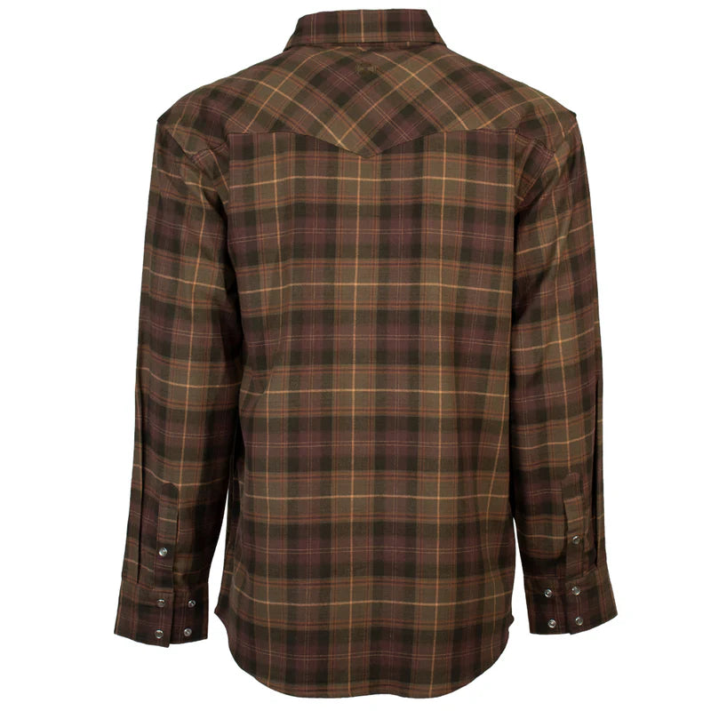 Load image into Gallery viewer, HF1002BRBK - HOOEY  &quot;MEN&#39;S FLANNEL&quot; BROWN/BLACK
