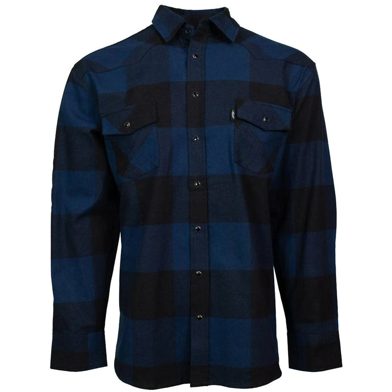 Load image into Gallery viewer, HF1002NVBK - Hooey Men&#39;s Navy/Black Flannel
