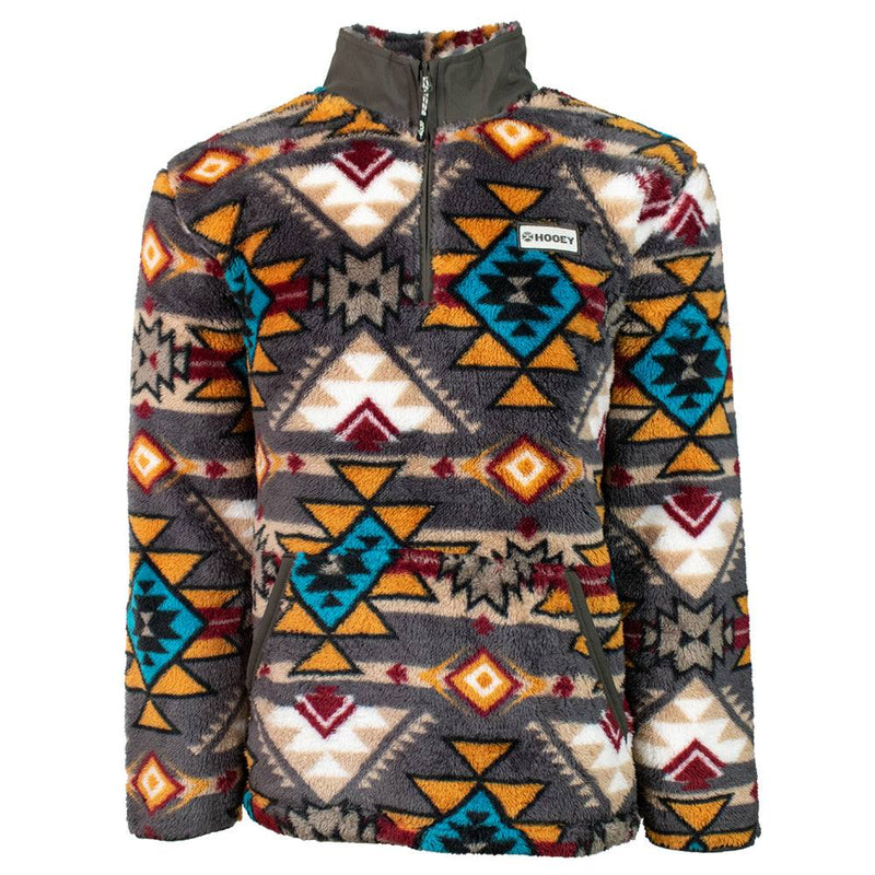 Load image into Gallery viewer, HFP001BRAZ - Hooey  &quot;Hooey Fleece Pullover&quot; Brown/Aztec
