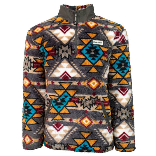 HFP001BRAZ - Hooey  "Hooey Fleece Pullover" Brown/Aztec