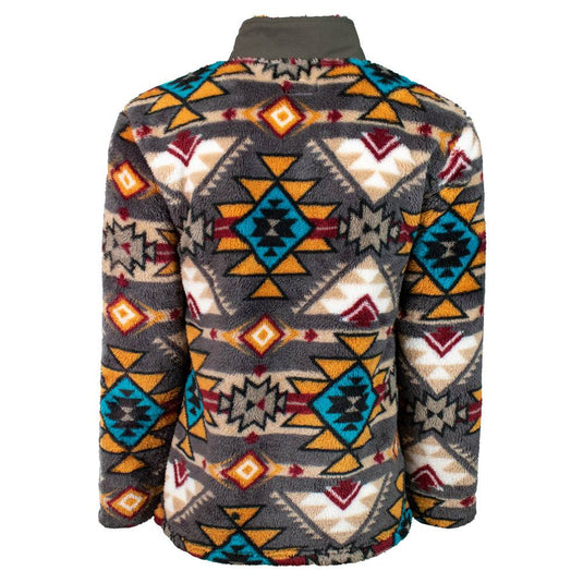HFP001BRAZ - Hooey  "Hooey Fleece Pullover" Brown/Aztec