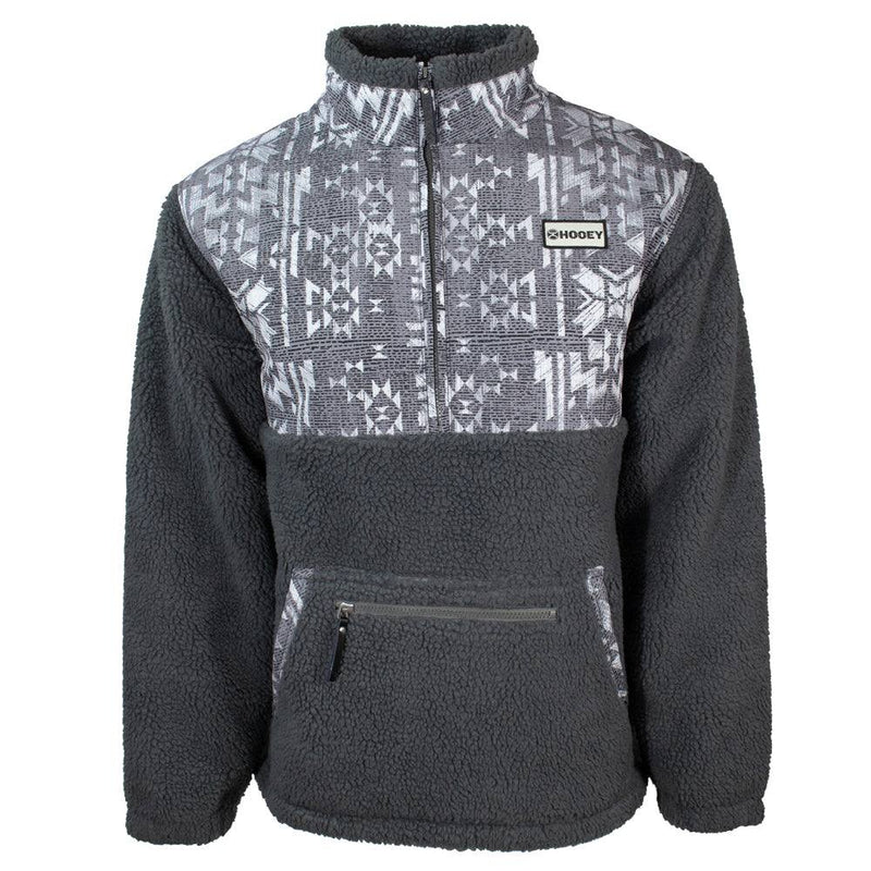 Load image into Gallery viewer, HFP003CHAZ - Hooey  &quot;Hooey Sherpa Pullover&quot; Charcoal/Aztec
