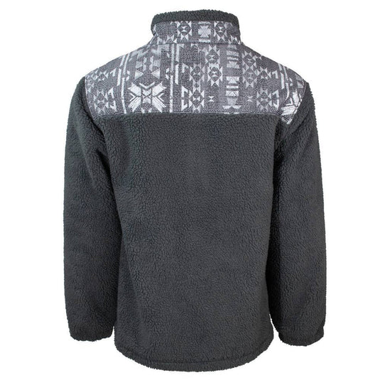 HFP003CHAZ - Hooey  "Hooey Sherpa Pullover" Charcoal/Aztec