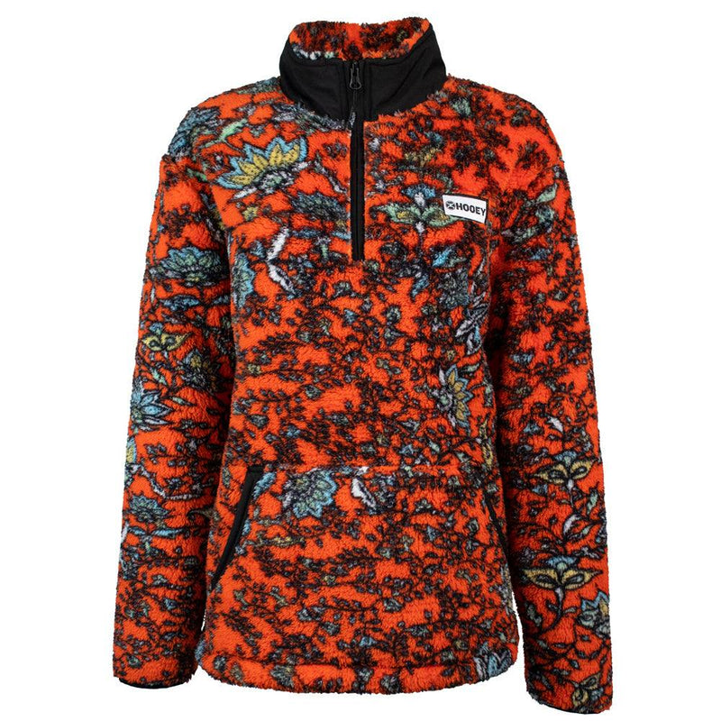 Load image into Gallery viewer, HFP006RDFL - Hooey  &quot;Ladies Fleece Pullover&quot; Red/Floral
