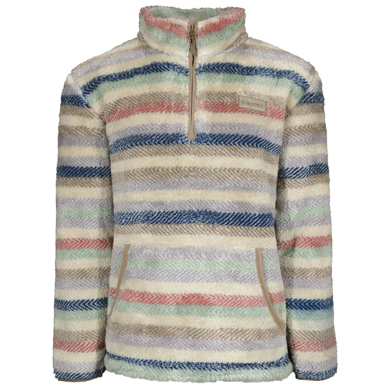 Load image into Gallery viewer, HFP010WHST - &quot;Hooey Fleece Pullover&quot; Baja/Stripe
