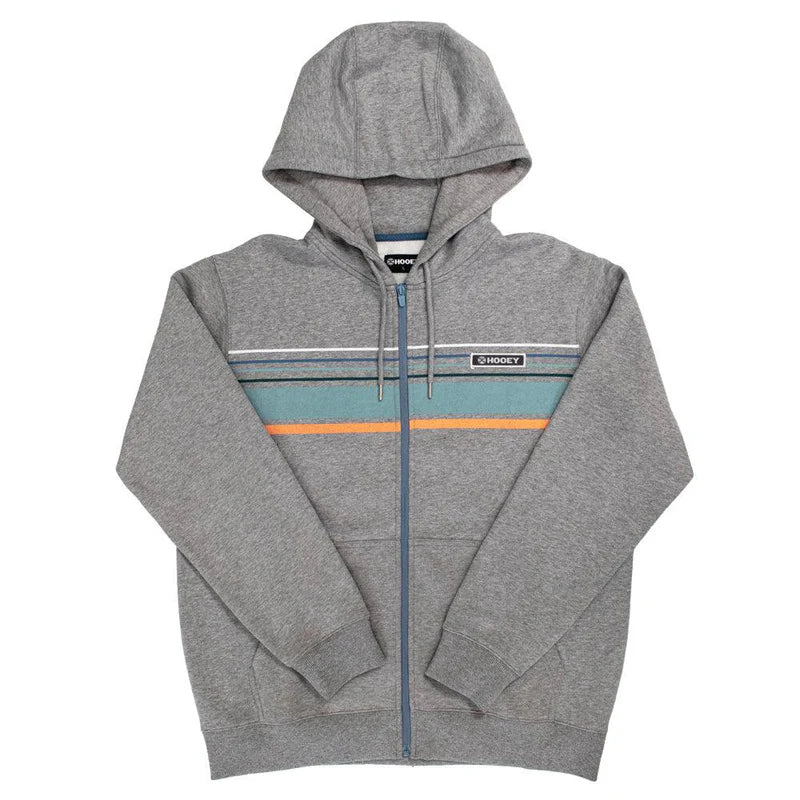 Load image into Gallery viewer, HH1192GY - Hooey  &quot;Horizon&quot; Heather Grey Full Zip Hoody
