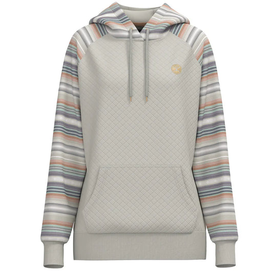 HH1198CRSP - Hooey Ladies "Summit" Cream/Serape w/Quilted Pattern Hoody