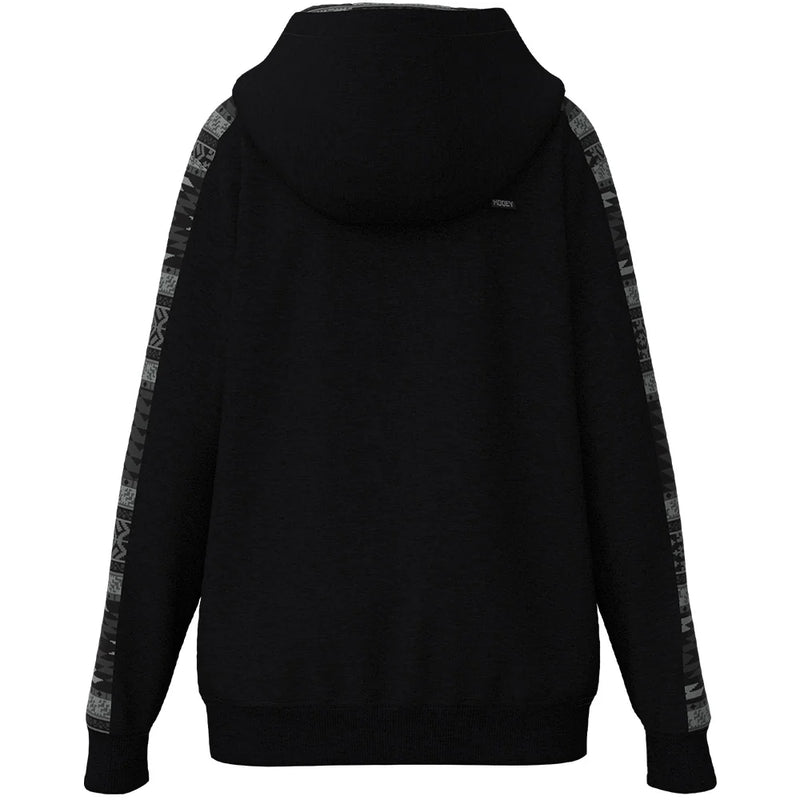 Load image into Gallery viewer, HH1230BKGY-Y - Hooey Youth "Canyon" Black w/Grey Aztec Hoody
