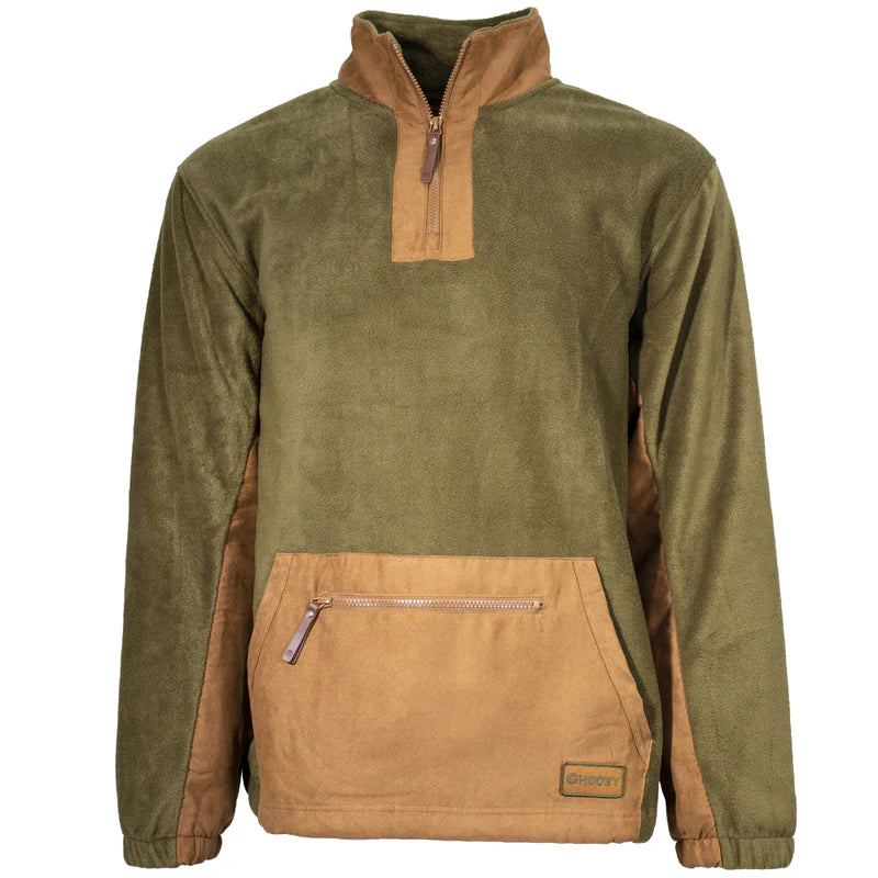 Load image into Gallery viewer, HFP008OLBR - &quot;Hooey Fleece Pullover&quot; Olive/Brown
