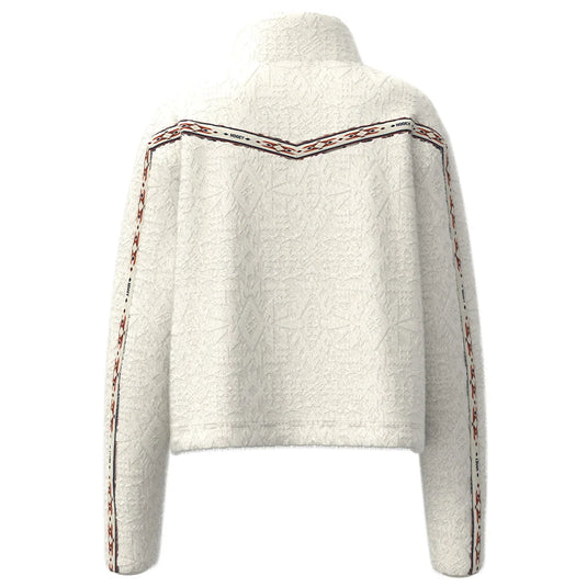 HFP023WH - Hooey Ladies "Mia" Fleece Crop Pullover White