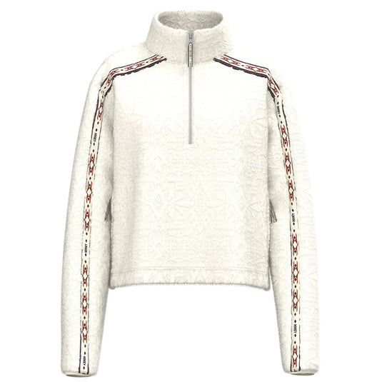 HFP023WH - Hooey Ladies "Mia" Fleece Crop Pullover White