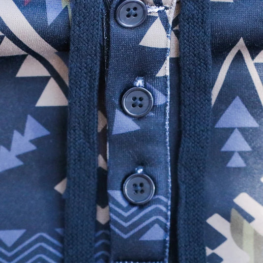 HH2610DKNV - Hooey "Jimmy" Hoody Dark Navy/Aztec