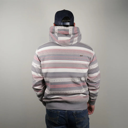 HH2614CRPR - Hooey Men's "Legendary Hoody" Cream/Brown & Red Stripes
