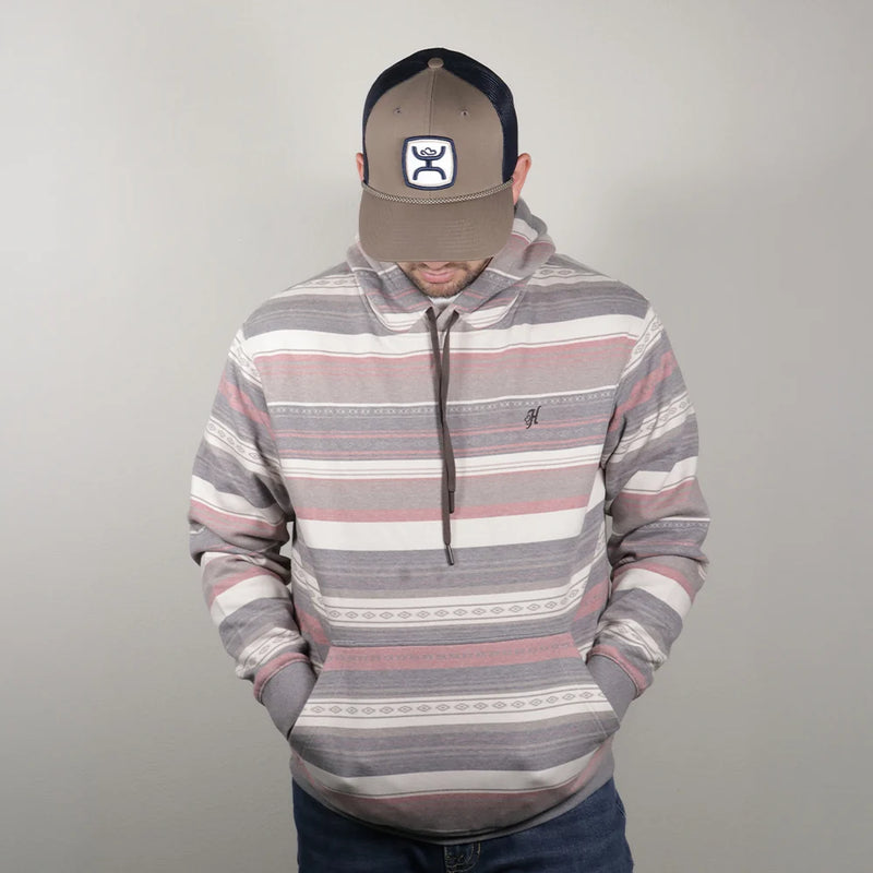 Load image into Gallery viewer, HH2614CRPR - Hooey Men's "Legendary Hoody" Cream/Brown &amp; Red Stripes
