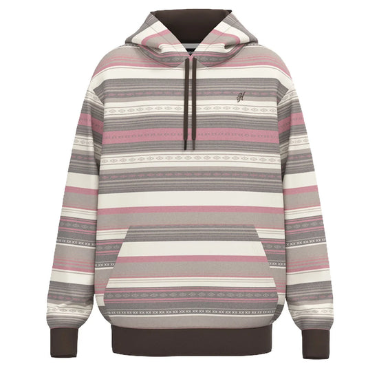 HH2614CRPR - Hooey Men's "Legendary Hoody" Cream/Brown & Red Stripes