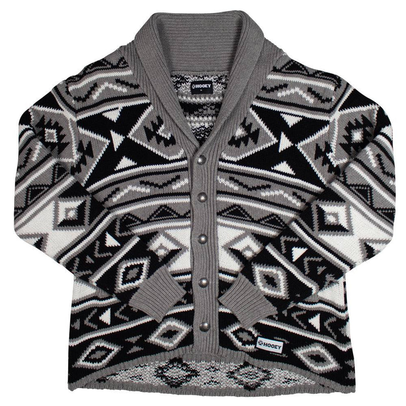 Load image into Gallery viewer, HJ104CHAZ - Hooey Ladies Short Duster Charcoal/Aztec
