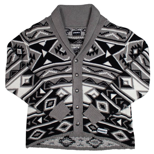 HJ104CHAZ - Hooey Ladies Short Duster Charcoal/Aztec