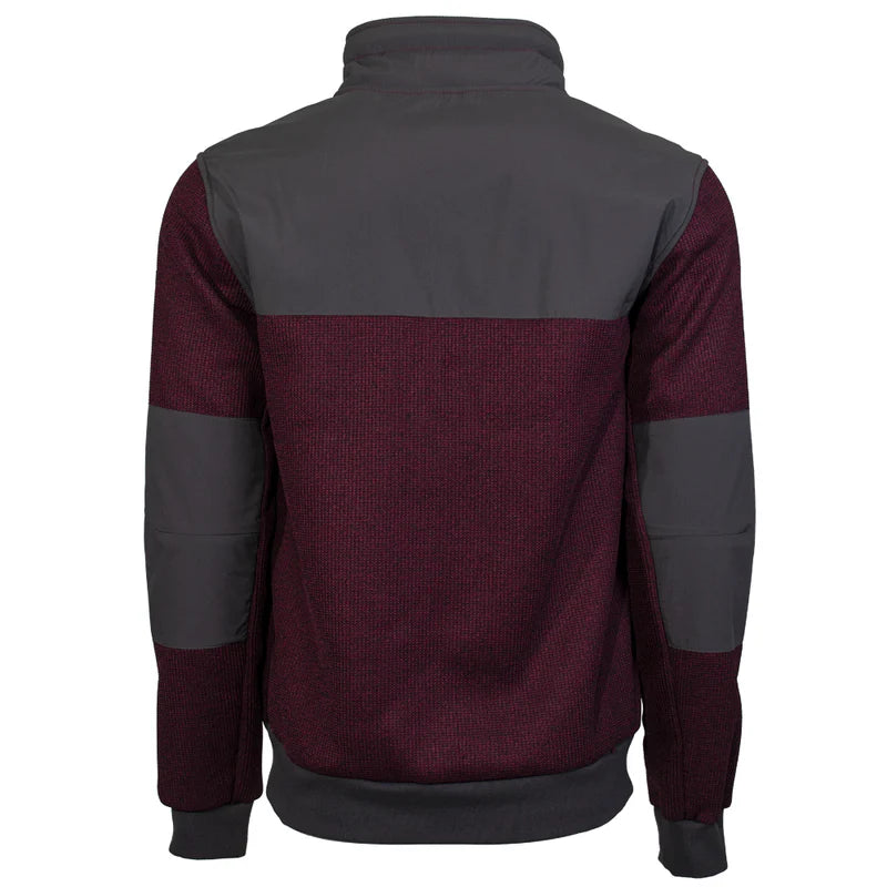 Load image into Gallery viewer, HJ093BU - Hooey  &quot;Hooey Full Zip Tech Jacket&quot; Burgundy w/ Charcoal
