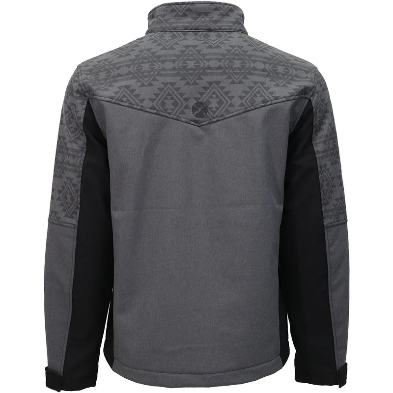 Load image into Gallery viewer, HJ169BKGY - Hooey "Jackson" Softshell Jacket Black &amp; Grey W/ Aztec
