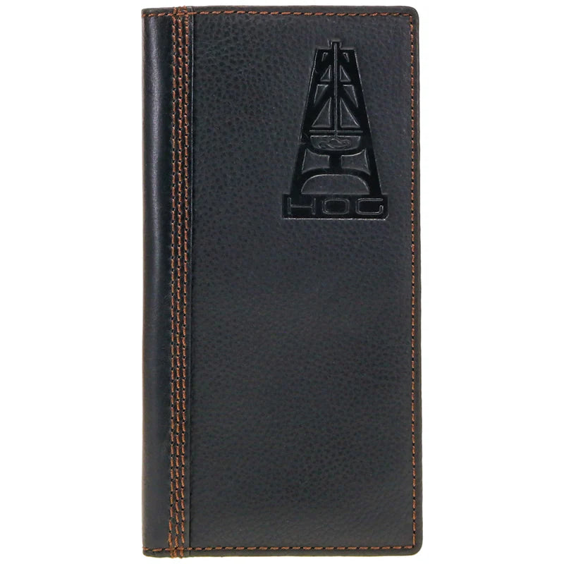 Load image into Gallery viewer, HOGW001-BK - Hooey "HOG" Black Leather Rodeo Wallet

