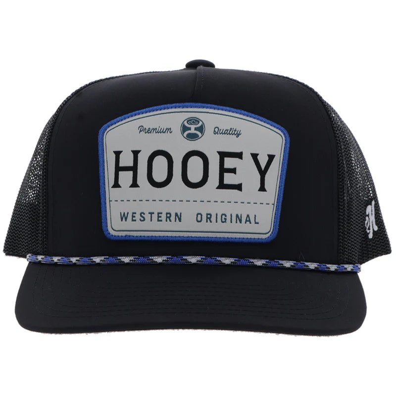 Load image into Gallery viewer, 2558T-BK - Hooey "Trip" Black w/White &amp; Blue Patch
