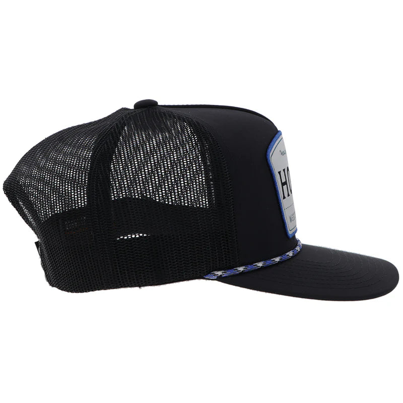 Load image into Gallery viewer, 2558T-BK - Hooey "Trip" Black w/White &amp; Blue Patch
