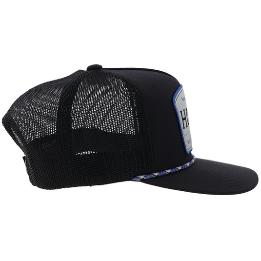 2558T-BK - Hooey "Trip" Black w/White & Blue Patch