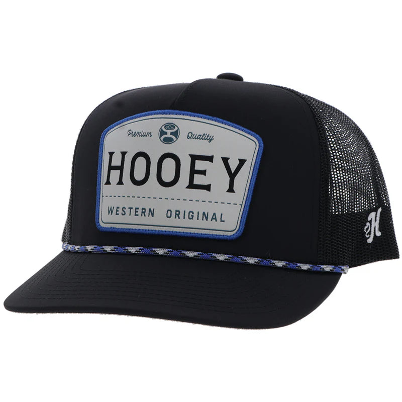 Load image into Gallery viewer, 2558T-BK - Hooey "Trip" Black w/White &amp; Blue Patch
