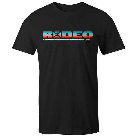 HT1532BK - HOOEY  "RODEO" BLACK T-SHIRT W/SERAPE