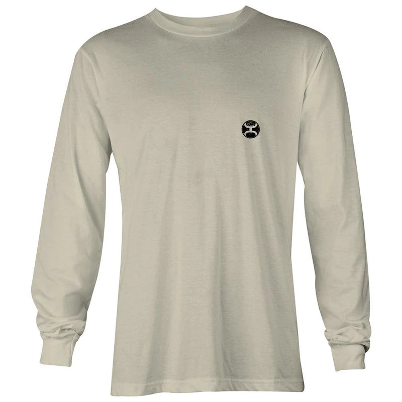 Load image into Gallery viewer, HT1534CR - HOOEY MEN&#39;S  &quot;SUNSET BRONC&quot; CREAM LONG SLEEVE TEE SHIRT
