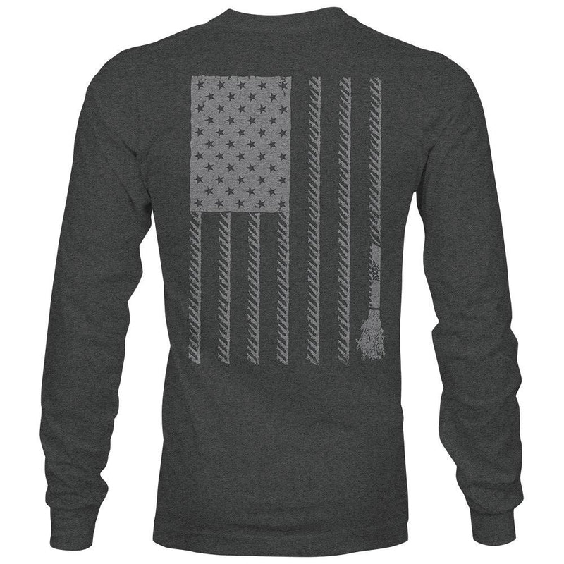 Load image into Gallery viewer, HT1556CH - HOOEY MEN&#39;S  &quot;LIBERTY ROPER&quot; CHARCOAL LONG SLEEVE T-SHIRT
